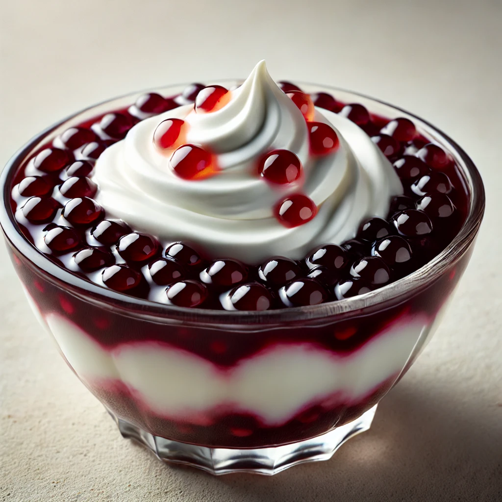 Sagu com Creme Branco